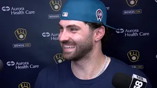 Garrett Mitchell talks what happen before his Grand Slam