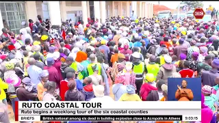 President Ruto begins a weeklong tour of the six coastal counties