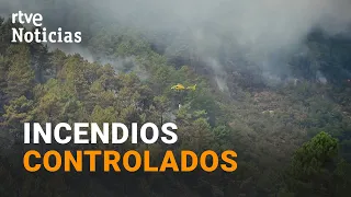 Las Hurdes wildfire subsides and Las Peñas de Riglos fire stabilized | RTVE News
