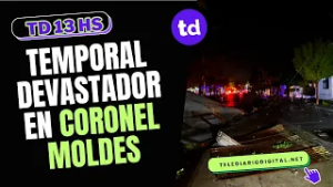 Temporal devastador en Coronel Moldes: techos volados, sin luz y graves destrozos ?️
