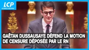 Gaëtan Dussausaye défend la motion de censure déposée par le RN - 2/02/2026