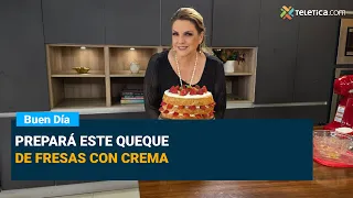 Prepará este queque de fresas con crema