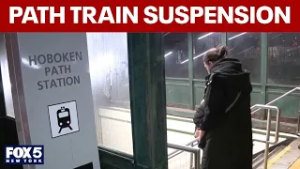 PATH train Hoboken lines suspended