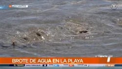 Búcaro residents concerned over mysterious spring appearing on beach