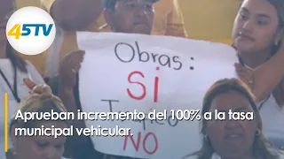 Queda aprobado incremento del 100% a la tasa municipal vehicular en La Ceiba