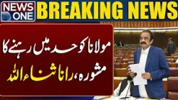 Rana Sanaullah Advises Maulana Fazlur Rehman to Stay Within Limits | Breaking News | News One