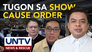 House prosecution members, tumugon sa show cause order ng impeachment court