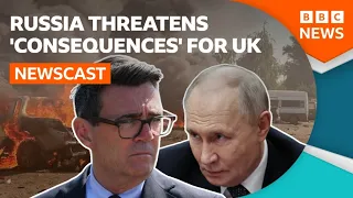 Russia threatens UK over Ukraine war drones | BBC Newscast