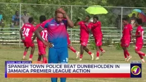 Spanish Town Police Beat Dunbeholden In Jamaica Premier League Action   | TVJ Sports