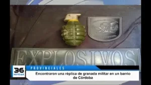 Encontraron una réplica de granada militar en un barrio de Córdoba