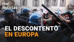 Social unrest spreads across Europe and protests continue | RTVE Noticias