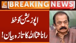 Rana Sanaullah's Latest Statement | Breaking News | GNN