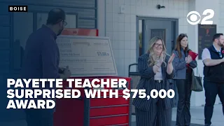 Payette teacher surprised with $75,000 award for Career Technical Education program