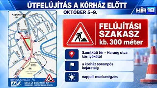 JELENTŐS FORGALOMKORLÁTOZÁS JÖN A BERÉNYI KÓRHÁZ KÖRNYÉKÉN