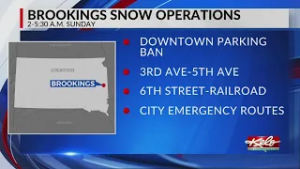 Downtown parking ban issued for Brookings snow removal