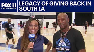 Russell Westbrook's dad shares gratitude at South LA basketball camp