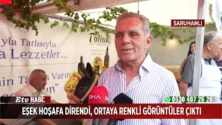 Eşek hoşafa direndi, ortaya renkli görüntüler çıktı