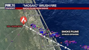 Over 100-acre brush fire spreads across Daytona Beach
