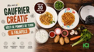 Mix-moi ça: Gaufrier Créatif | Rösti de Pommes de Terre & Falafels