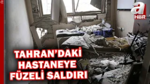 Tahran'daki hastaneye ABD-İsrail füzesi... A Haber savaşta vurulan hastanede | A Haber