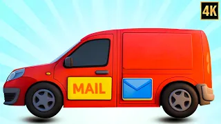 Mail Truck Video - Formation Vehicle Video for Kids