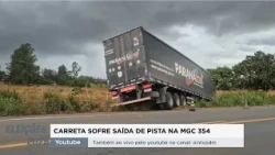 Semi-truck goes off road on MGC-354 during rain between Patos de Minas and Lagoa Formosa