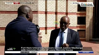 UFH honours retired Justice Madlanga with honorary Doctor of Laws, Honoris Causa