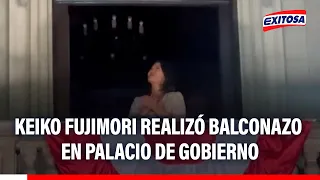 🔴🔵Keiko Fujimori addresses crowd from balcony and expresses optimism about her Ministerial Cabinet