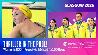 800M FREESTYLE & RELAY THRILLER! 🤩 | Swimming Best Bits Glasgow 2026 Commonwealth Games