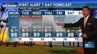 Fausto may bring locally heavy showers as it passes to the north
