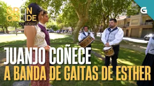 Juanjo Bona coñece a BANDA de GAITAS de Esther Estévez | A MIÑA GRAN CIDADE