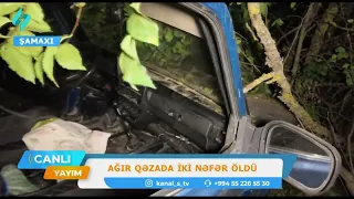 Şamaxıda baş verən ağır qəzada iki nəfər ölüb
