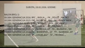 Raspored utakmica 15. vikenda LBŠ u Rumi (subota)