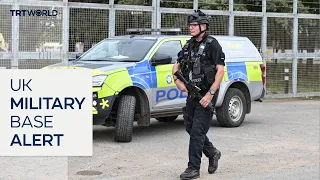 Five men arrested near UK military base