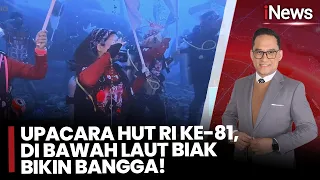 Mengagumkan! Upacara HUT RI ke-81 Digelar di Bawah Laut Biak Papua, Penyelam Kibarkan Merah Putih