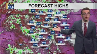 Some storms will continue but heating up