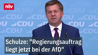 After bruising CDU defeat in Saxony-Anhalt, outgoing State Premier Schulze speaks to the press | ntv