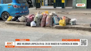 Trujillo: urge mejorar limpieza en Av. 26 de Marzo tras presencia de basura