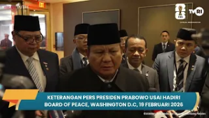 Keterangan Pers Presiden Prabowo Usai Hadiri Board Of Peace, Washington D.C.