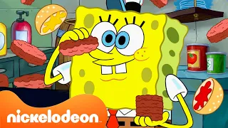 스폰지밥의 게살버거 요리 영상 1시간 🍔 | 네모바지 스폰지밥 | 니켈로디언 코리아