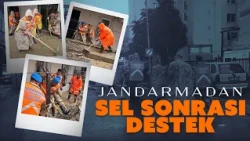 İstanbul'da jandarma ekipleri sel sonrası temizlik ve onarım çalışmalarına katıldı
