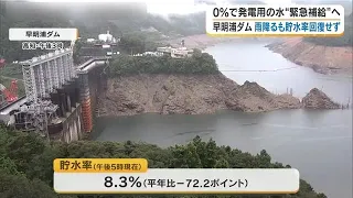 Sameura Dam water levels fail to recover; emergency release of hydroelectric water planned if lev...
