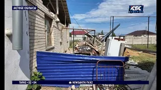 Aktobe Region: State of Emergency in Baiganin District — Buildings Damaged by Storm