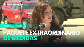 Ayuso announces and details a reconstruction plan following the devastating fires