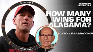 Alabama SCHEDULE BREAKDOWN with Paul Finebaum ✍️ How many wins for the Crimson Tide?! 🤔 | First Take