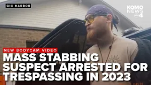 BODYCAM VIDEO: Mass stabbing suspect arrested in 2023 for trespassing, outstanding warrants