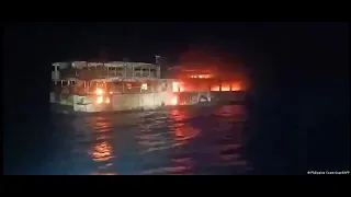 Passenger ship fire leaves at least 5 dead and 87 missing in the Philippines