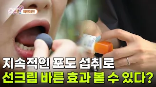[의학 팩트체크] 지속적인 포도 섭취로 선크림 바른 효과 볼 수 있다? [무엇이든 물어보세요] | KBS 260727 방송