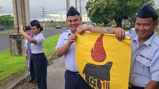 JFK JROTC cadets hold roadside wave ahead of 25th anniversary of 9/11