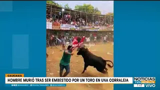 Man dies after being gored by a bull during a bullfighting event in Caucasia